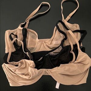 Victoria's Secret Black and Tan Bra Set